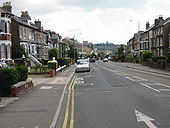View along the B2011 Folkestone Road towards Dover - Geograph - 893499.jpg