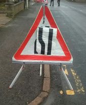 Incorrect use of a road narrows on right sign.jpg