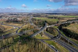 Baillieston Interchange - aerial from SE.jpg