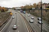 M4 motorway viewed from Caerleon Road, Newport - Geograph - 1588224.jpg