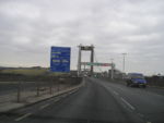 The A38 crossing the Tamar Bridge.