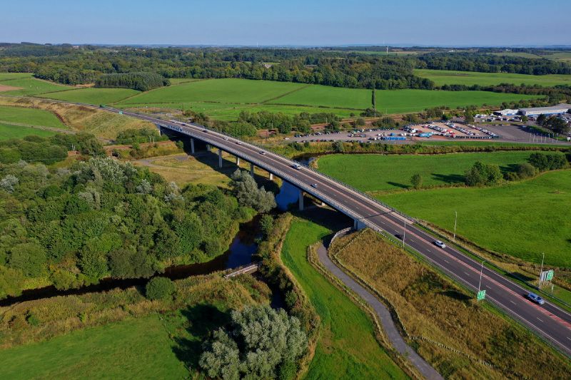 File:A737 Dalry Bypass - River Garnock Viaduct aerial looking east.jpg