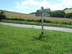 Sign at Coffintree Cross - Geograph - 1943756.jpg