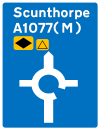 A1077(M) new scunthorpe motorway sign 1.png