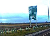A876 junctions southbound - Coppermine - 20845.jpg