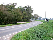 Looking SW on the A1064 (Main Road) - Geograph - 595398.jpg