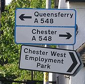 Blue-bordered sign in Chester - Coppermine - 22276.jpg