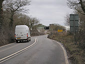 B3193 approaching Southacre Crossing - Geograph - 1740222.jpg