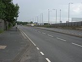 A8, Shieldhall looking east, next to the M8 - Coppermine - 14616.JPG