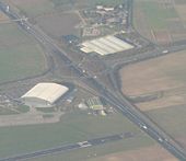 Junction 10 of the M11 and the Imperial War Museum, Duxford - Geograph - 611941.jpg