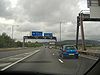 M4 approaching J43, Llandarcy, at the merge from J42, Briton Ferry-Llansawel. - Coppermine - 7390.jpg