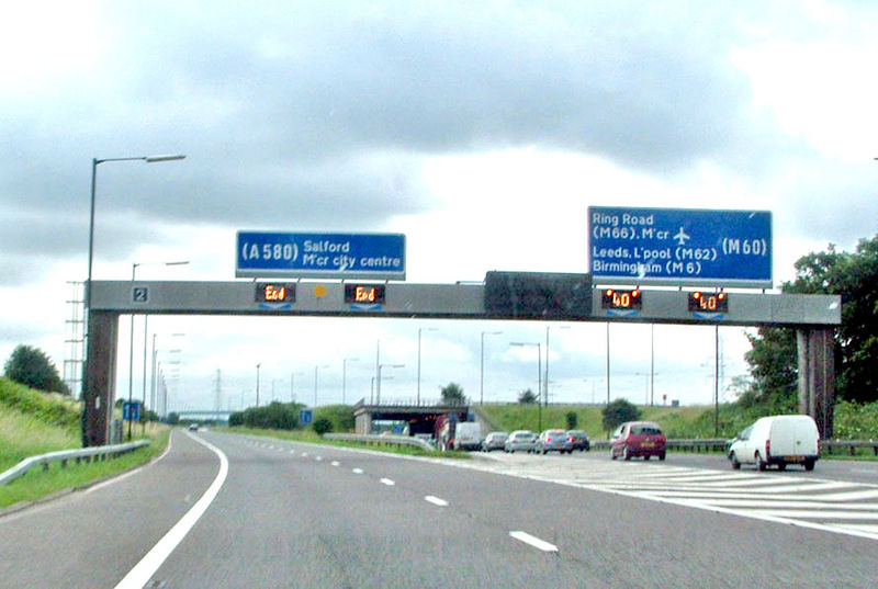 File:M61 - A580 Junction Sign at the Worsley Inerchange - Coppermine - 6748.jpg