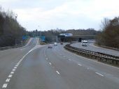 Southbound M6 at Junction 16 - Geograph - 3399511.jpg