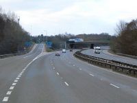 Southbound M6 at Junction 16 - Geograph - 3399511.jpg