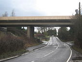 Warehorne Road under the A2070 - Geograph - 1722843.jpg