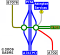 The current layout of the interchange.