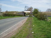 Rail bridge over Croxton Lane(A530) Nr Middlewich - Geograph - 157735.jpg