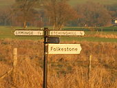 One signpost, two fonts - (Former) B2065 - Coppermine - 4360.jpg