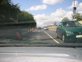 R113 westbound, carriageway widening works to left - Coppermine - 11854.JPG