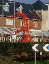 Dragon on Coracle Way, Carmarthen - Geograph - 4318611.jpg