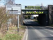 Warning , crossroads - Geograph - 1748987.jpg