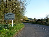 Bampton - Bampton Sign & B3190 - Geograph - 1259233.jpg