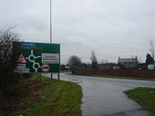 Sign for double roundabout at Farington - Geograph - 143186.jpg