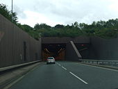 East bound entrance to Conwy Tunnel A55 - Geograph - 1470231.jpg