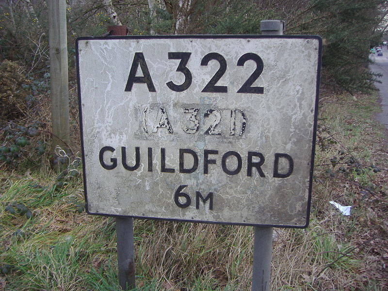 File:Old sign in Bisley, Surrey - Coppermine - 21483.JPG