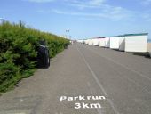 Parkrun marker 3km - Worthing Seafront - Geograph - 6194663.jpg