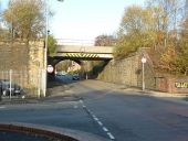 Railway bridge on Clarence Street, Stalybridge - Geograph - 2723130.jpg