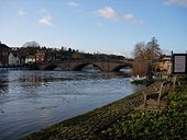 River Severn in flood at Bewdley, Worcs - Geograph - 959280.jpg