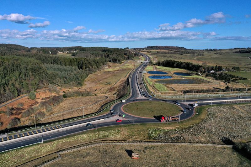 File:A90 AWPR - Cleanhill Roundabout - aerial from W.jpg