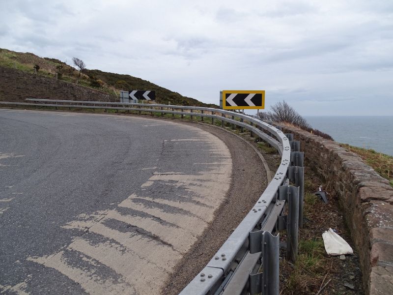 File:A9 Berriedale Braes Improvement - February 2019 hairpin from bottom of bend.jpg