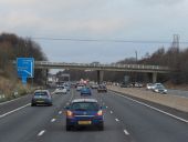 The M1 northbound towards junction 35A - Geograph - 3803666.jpg