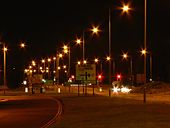 Drakes Way, Swindon, at night - Geograph - 485569.jpg