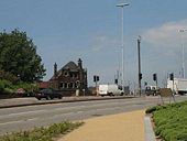 A busy junction on the A5063 - Geograph - 1288616.jpg
