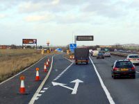 The M1 northbound at junction 29a - Geograph - 3855312.jpg