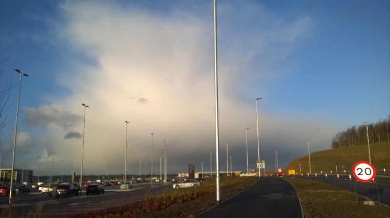 File:20181207-1423 - The Springs car park next to the MLLR looking north 53.799592N 1.421652W.jpg