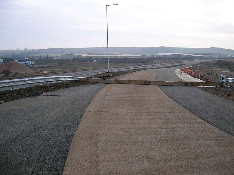 File:Gonerby Moor Improvements - New Northbound Slip Off - Coppermine - 16269.jpg