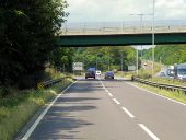 Bridge (B6403) Over the A1 at Woolsthorpe-by-Colsterworth - Geograph - 4219386.jpg