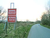 Stop sign on B4519 near Upper Chapel - Geograph - 157647.jpg