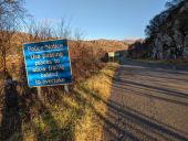 A838 Laxford Bridge - Police notice use passing places.jpg