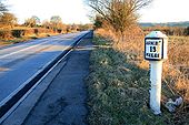 Milepost on the A523 - Geograph - 1711012.jpg