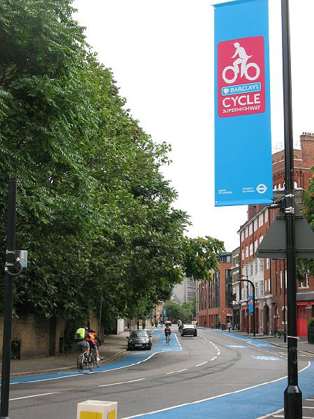 File:London Cycle Superhighway no.7 (2) (C) Stephen Craven - Geograph - 1979694.jpg