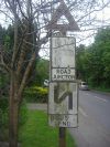 Pair of pre-Worboys warning signs, Shepreth - Geograph - 3443580.jpg