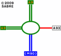 The current layout of the interchange.