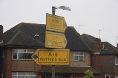 Old Roadsigns at Cat Hill Roundabout - Geograph - 1264246.jpg