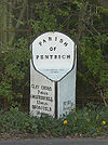 Milepost at Pentrichlane-end - Geograph - 1278364.jpg