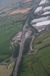Rothersthorpe Services on the M1 by Northampton- aerial 2014 - Geograph - 4054641.jpg